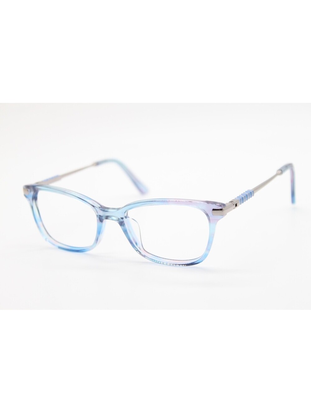 NEW NIKI NICOLE MILLER DESTA C02 BLUE SILVER AUTHENTIC EYEGLASSES 46-15